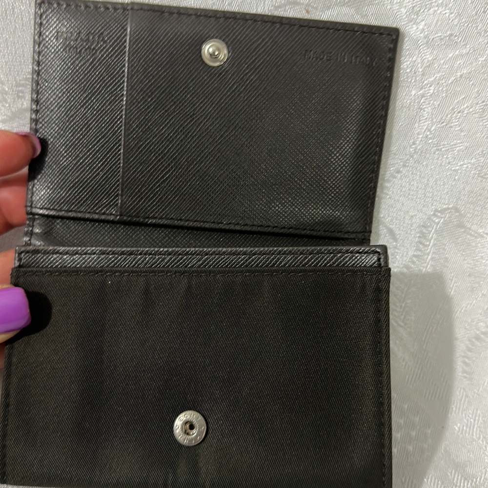 Prada Nylon & Leather Card Holder EUC Black - Picture 3 of 10